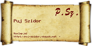 Puj Szidor névjegykártya